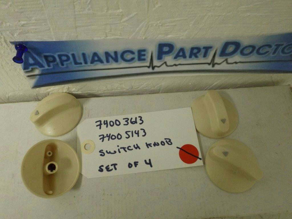 JENN AIR MAYTAG STOVE 74003613 74005143 SWITCH KNOB (SET OF 4) USED JENN AIR MAYTAG STOVE 74003613 74005143 SWITCH KNOB (SET OF 4) USED